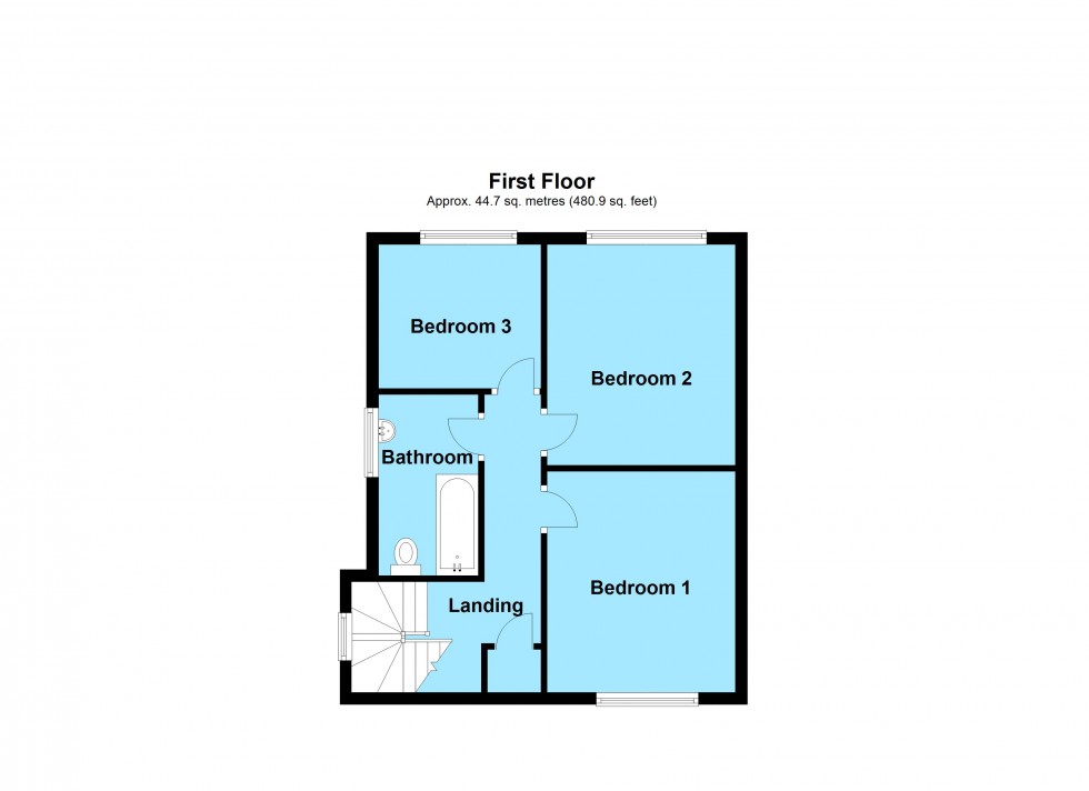 Floorplan for Holly Drive, Lutterworth, Leicestershire