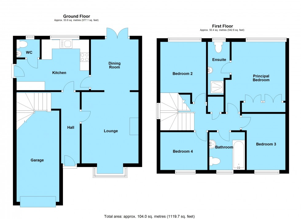 Floorplan for Jasmine Close, Lutterworth