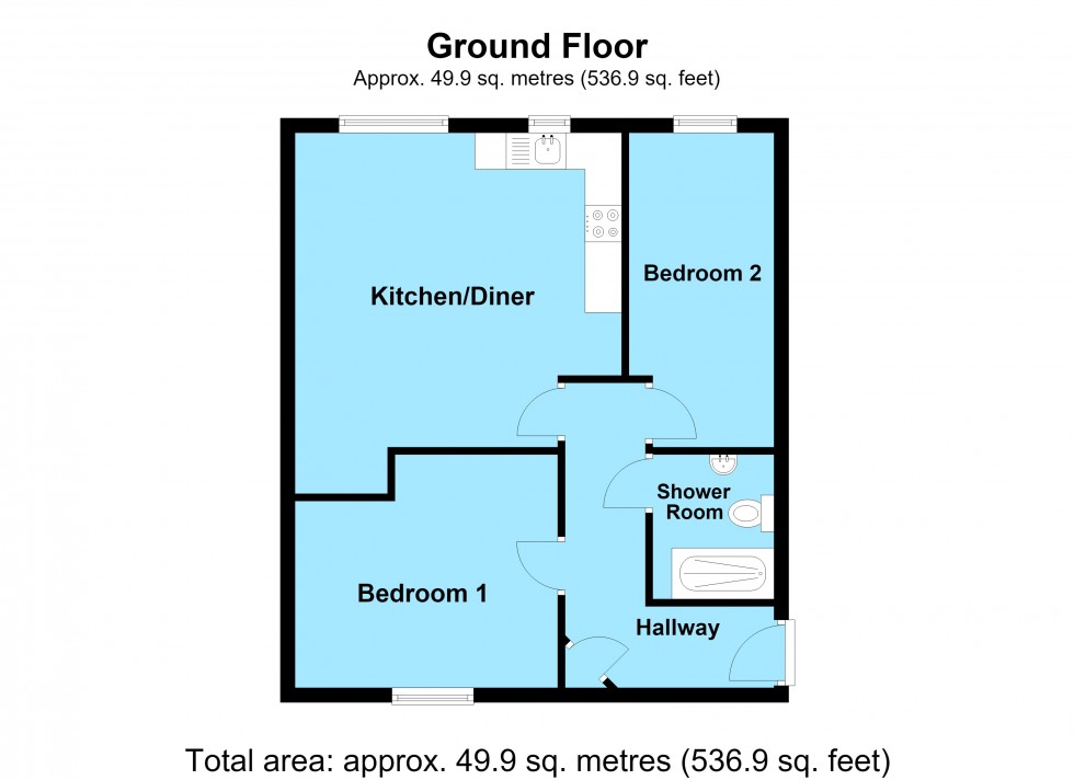 Floorplan for Central Avenue, Lutterworth