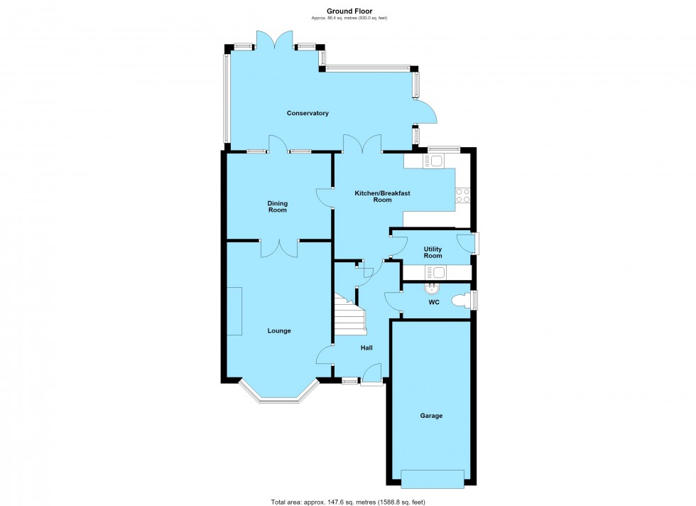 Floorplan for Douglas Bader Drive, Lutterworth