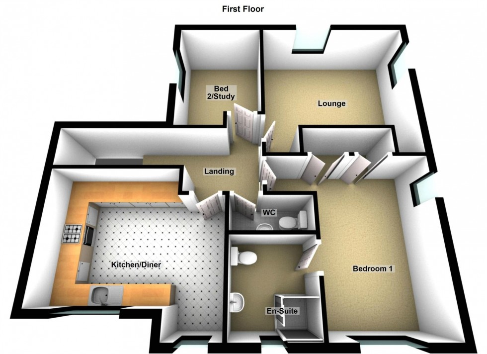 Floorplan for The Hawthorns, Lutterworth